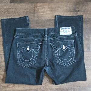 True Religion Dark Blue Straight Boot Cut Jeans